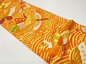 唐織群蝶文織出し袋帯